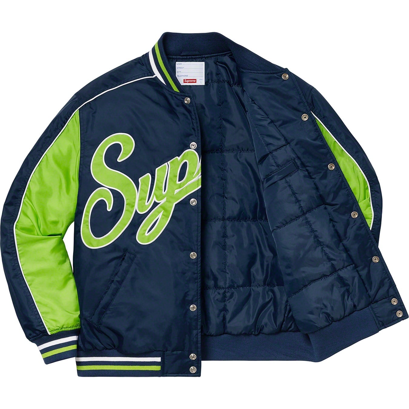 Contrast Script Varsity Jacket view 7